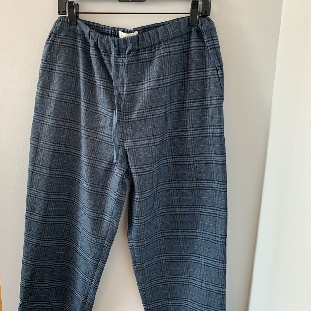 Treasure & Bond Straight Leg Pants In Plaid Heritage Navy & Black Size S NWT - Picture 7 of 14